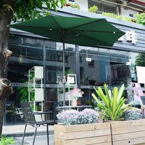 벽면 사이드 매장앞 파라솔 비가림 업소용 옥상 주말농장 테라스 호텔 휴양림 루프탑, 1개, 벽면 하프파라솔본체(그린)