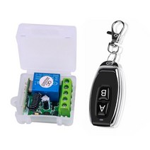 리모컨 찾기 DC 12V Single Channel Relay Module Universal Wireless Switch RF Receiver + 2 CH Remote l, 01 transparent color