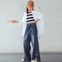 핑크비 마티에일자진 주니어 초등학생 중학생 여아 청바지 13~21호
