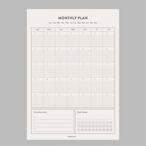 먼슬리 위클리 데일리 플랜 A5 노트패드 떡메 메모패드 일정 계획 루틴만들기 습관 체크, 01 먼슬리플랜