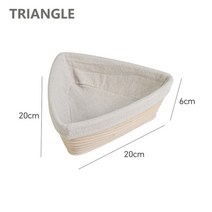 도우컨디셔너 Walfos 빵 교정 바게트 반죽 발효 천연 등나무 위커 통기성 천 커버, 14.Triangle L