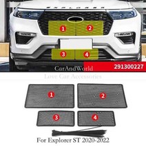 양봉 헤드 보호망프론트 헤드 그릴 인서트 넷 곤충 스크리닝 포드 익스플로러 U625 2018-2022 용 메쉬 가드