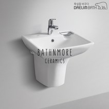 CL-336S/CL336S/세면기/세면대/언더볼/탑볼형/평면붙임형/대림바스/대림세면기/원홀/쓰리홀/부속일체/부속포함, 자동, I자트랩 (바닥배수), 반다리(+35000)