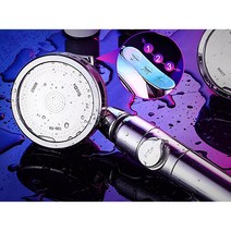 버튼 수압조절 절수 샤워기헤드 필터 내장, 1개