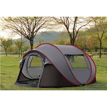 원터치텐트 거실형 그늘막 캠핑 텐트idoogen fast camp 원터치 caming tent pop up mega family tent 4-5 명, 회색
