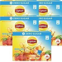 립톤 제로슈가 아이스티 믹스 복숭아 300g, 5개
