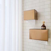 무광 로즈골드 화장지 케이스 핸드타올 스텐 디스펜서 무타공 벽부착 접착식 휴지걸이, 1) 화장지 케이스(16x13(cm)), 1개