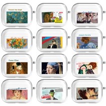로펠 명화 그림 에어팟 프로 투명 젤리 케이스, 49. 펜 블랙 자화상 에곤쉴레, 애플 에어팟 프로 케이스