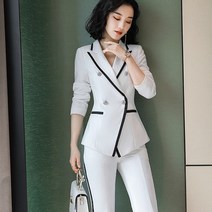 여성 바지정장세트 우영우정장 키작은 빅사이즈 정장바지 여성 정장 바지 정장 사무복 유니폼 여성용 블레이저 자켓 바지 바지 세트 정장 개 세트