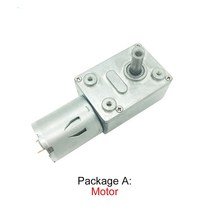 하이보1마력370 마이크로 웜 기어 모터 24V 12 볼트 고 토크 전기 dc v 바베큐 로봇 diy용 박스 감속기, 14 24V 4rpm_03 Package C