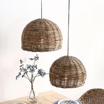 라탄전등갓 인도네시아 등나무 주방 거실 침실 카페 등커버 7종, G 라탄전등갓