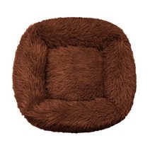 애완견 침대 슈퍼 소프트 개집 사각형 푹신한 고양이 집 따뜻하고 편안한 수면 쿠션 매트 소파 빨 수있는 강아지 플러시, Deep coffee+40CM Small Up To 2