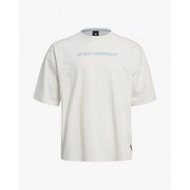 SPYDER X SWUWS 공용 포인트 레터링 반팔 티셔츠 화이트 YE