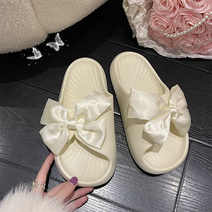 살림앤 왕리본 포인트 푹신한 슬리퍼