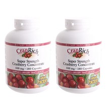 네추럴팩터스 크랜리치 슈퍼 스트랭스 크랜베리 컨센트레이트 500mg 캡슐, 180개입, 2개