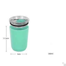 쉐이크텀블러 1리터텀블러 스테인리스 이중벽 단열 머그잔 승화 텀블러 밀짚 뚜껑 탑셀러, [04] green