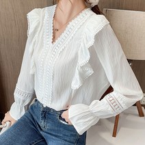 Joyce shop 오래달리기 여성 블라우스 리안 쉬폰 봄 가을