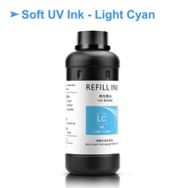프린터 재생 호환 잉크 UV 수정 프린터용 LED DX4 DX5 DX6 DX7 DX10 TX800 XP600 프린트 엡손 1390 L800 L1800 L805 R1800 500ml, 8.Soft - Light Cyan