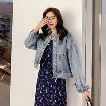 가바바 여성 청자켓 컬라만으로 올 킬 데일리 데님자켓 G32879