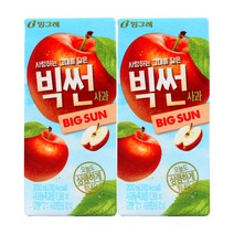 [빙그레] 빅썬 사과, 200ml, 24개