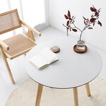 이케아 원형 테이블 식탁 탁자 티 원탁 원목 2인용 4인용 6인용 700size 카페 인테리어, 우드 상판 + 원목 다리 +대형 size