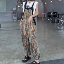Haengbuk 윙카 점프수트/여성의류/나시점프수트/데일리/긴바지/패턴/보헤미안/레이어드
