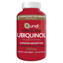퀴놀 메가 유비퀴놀 코엔자임 큐텐 100mg 120정 Qunol Mega Ubiquinol CoQ10 1Pack, 상세내용참조, 없음, 정