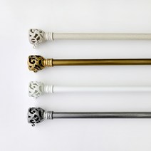 포그난 커튼봉 트랙 라운드 레일 커텐봉 설치 부자재, 골드, 바로크 커튼봉(25mm)