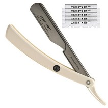 Parker 안전 면도기 Parker PTW 푸시 유형 블레이드 로드 스테인리스 스틸 블레이드 암 및 5개의 Parker, 단색, 한지