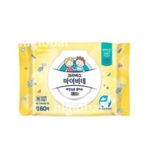 크리넥스 마이비데 키즈 화장실용 물티슈 캡형, 60매, 6팩