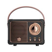 HM11 휴대용 음악 플레이어 미니 레트로 충전식 스피커 라디오 야외 여행, 검은색