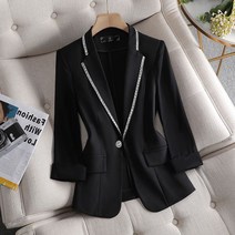 이지트랜드 여성 정장 자켓 오피스룩 빅사이즈 베이직 7부 iig59