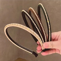 누리하우스 벨벳 머리띠 찡 우아한 심플 슬림 머리띠 주얼리 새틴
