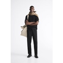 독일 자라 ZARA 라인/코튼 트루저 - 검은색