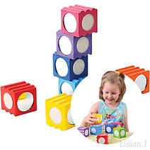 아기 무지개 촉감 블럭 17개월 아기 발달 2살 여아 장난감 감각 통합 교구