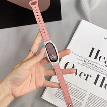 오달라 미밴드7 기본 실리콘 스트랩 [20컬러], 가죽 스트랩 핑크