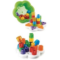 12개월 영유아 무지개 도형블록 끼우기놀이 돌아이장난감 학습능력 오감