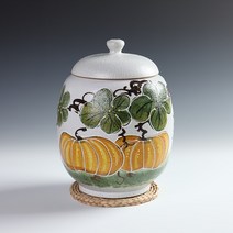 호박 넝쿨 단지 항아리 5kg 소금단지 현관 소금항아리