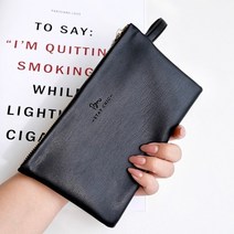 레더 스트랩 파우치(블랙) 여행용파우치 수영가방 화장품파우치 이너백 세면파우치