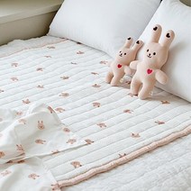 돗투돗 시원한 아기 쿨매트 동물친구들 신생아 침대 인견 쿨 패드 여름 이불, 인견쿨에어패드(90x140)-깡총돗바니