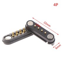커넥터 마그네틱 포고 핀 1 쌍 2P 3P 4P 포고핀 2.5mm 수 암 스프링 장착 DC 전원 소켓, [03] 4p