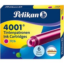 일본직발송 3. (6 PACK PINK) - PELIKAN 4001 TP6 INK CARTRIDGES FOR FOUNTAIN PENS PINK 0.8ML 6 PA, One Size, One Color