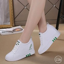 도오빠 여성 하이탑 운동화 스니커즈 키높이 신발 웨지힐 보드 7cm 통굽 레이스업 여자운동화