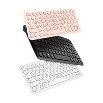 아이노트 X-KEY 38BTC 충전식 무선 블루투스 키보드 키스킨 포함, 핑크