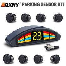자동차 센서 백업 레이더 4/6/8 주차 키트 차량용 후진 Parktronic 자동 감지기 지원 부저 경보, [08] Message color, [03] 4  Sensors, 08 Message color_03 4  Sensors
