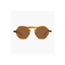 Sunglass Museum 브라운 편광 렌즈 HOney Tortoise가 있는 라운드 레트로 선글라스 - 마이애미 MIA 미아mi