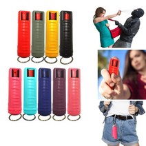 호신용스프레이 호신용전기충격기 여성호신용품 20ml 페퍼 탱크 미니 재사용 가능한 휴대용 edc 야외 안전 보호 자기 방어 페퍼 인명 구조 액세서리, b 블랙 1 개