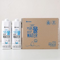 자연드림 무라벨 종이팩 해양심층수 친환경 생수 JUST기픈물, 1000ml (12개입)
