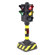 어린이 교통 안전 교육용 손잡이 신호등 자동차 교통놀이 장난감
