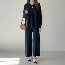 바네사빈 원단 최상 비스코스 니트 브이넥 팬츠 set v00027